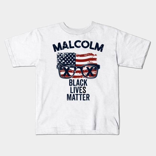 Malcolm X Kids T-Shirt by Yopi